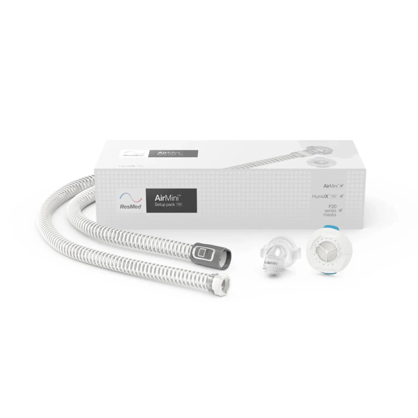 ResMed AirFit™ F20 Full Face CPAP Mask - Complete System with Airmini Setup Pack - Image 3